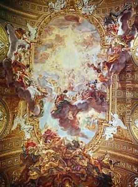 Triumph in the Name of Jesus 2 Oil Painting - Giovanni Battista (Baciccio) Gaulli