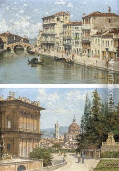 Ponte Dei Tre Archi, Cannaregio Oil Painting - Antonietta Brandeis