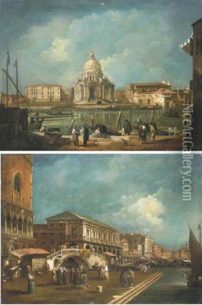 Santa Maria Della Salute From The Grand Canal Oil Painting - Michele Marieschi