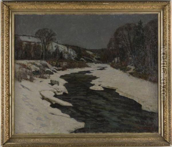 Snowy River Oil Painting - William Lavalley
