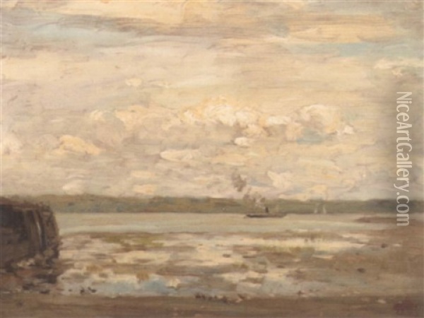 The Estuary Oil Painting - Henry Ward Ranger