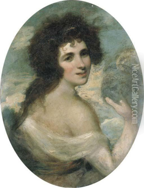 Ritratto Di Gentildonna (lady Hamilton?), Come Baccante Oil Painting - George Romney