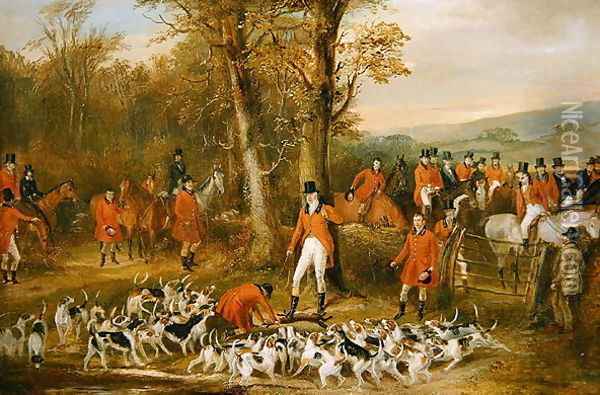The Berkeley Hunt- The Death, 1842 Oil Painting - Francis Calcraft Turner