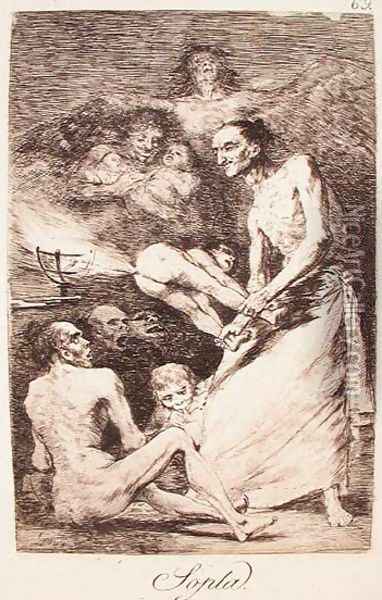 Blow Oil Painting - Francisco De Goya y Lucientes