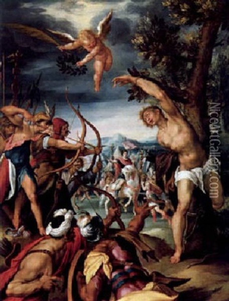 Die Marter Des Heiligen Sebastian Oil Painting - Hans Von Aachen