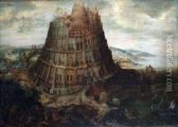 The Tower Of Babel Oil Painting - Frans I Francken