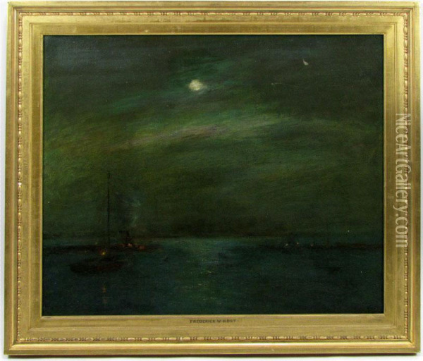 Moonlight Oil Painting - Frederick William Kost