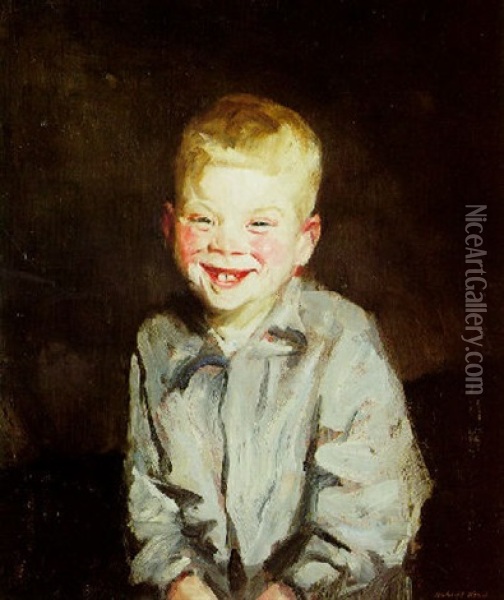 Jobie, The Laughing Boy Oil Painting - Robert Henri