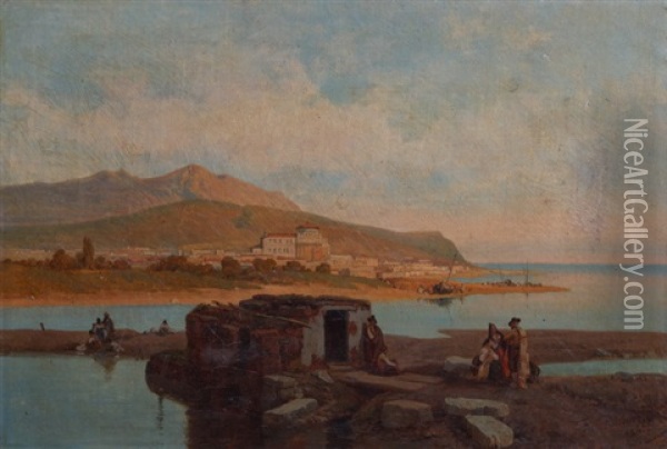 Paysage Du Golfe De Gascogne Oil Painting - Francois Antoine Bossuet