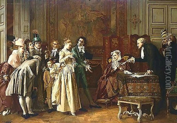 Le Mariage Oil Painting - Jules Adolphe Goupil