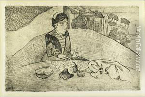 La Femme Aux Figues Oil Painting - Paul Gauguin