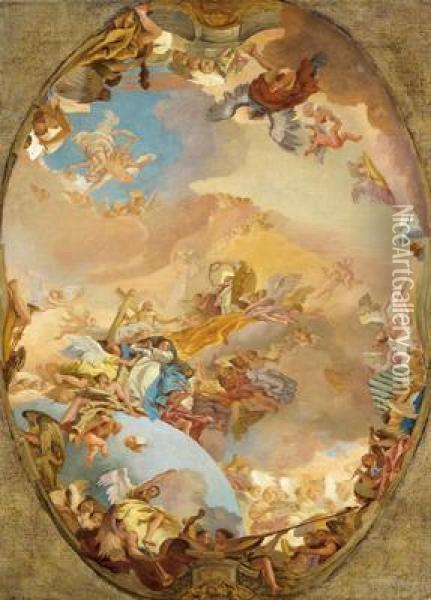 Il Trionfo Della Fede Oil Painting - Lorenzo Baldissera Tiepolo