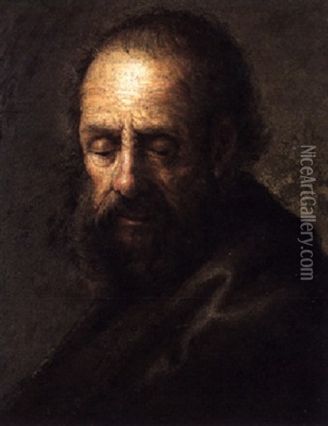 Head Of An Elderly Man Oil Painting -  Rembrandt van Rijn