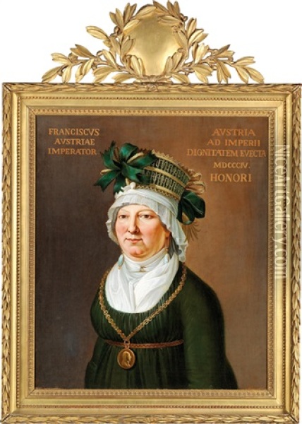 Portrait Of Karoline Kaulla Oil Painting - Johann Baptist Seele