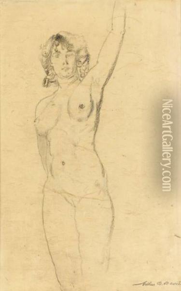 Female Nude Oil Painting - Arthur Bowen Davies
