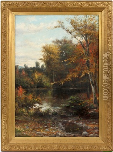 River Landscape Oil Painting - Jonathan Bradley Morse