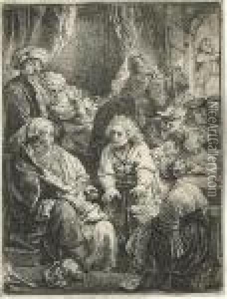 Joseph Telling His Dreams Oil Painting - Rembrandt Van Rijn