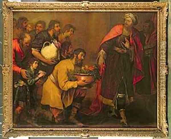 Joseph refusing his brothers Oil Painting - Giovanni Andrea di Ferrari