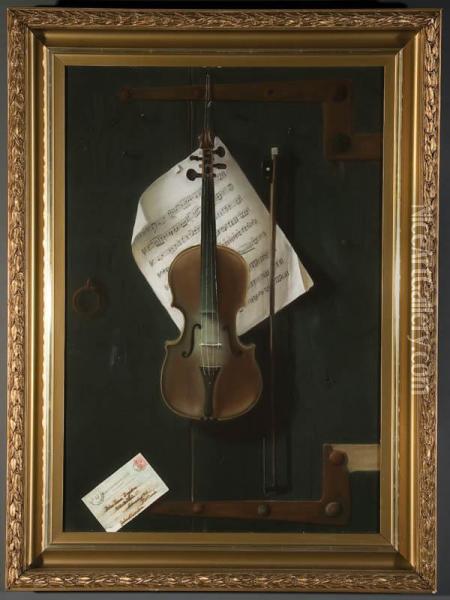 The Violin Oil Painting - John Haberle