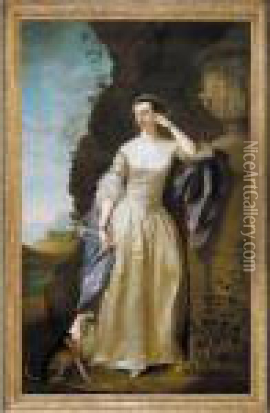 Portrait Of Lady Juliana Boyle Oil Painting - Nathaniel Hone