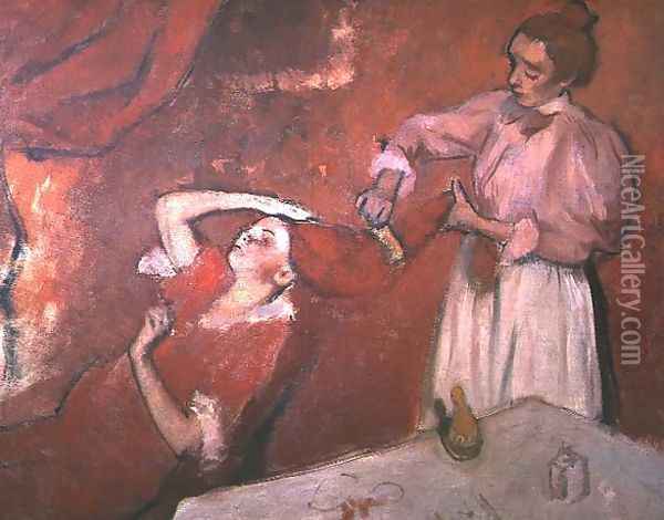 Combing the Hair, 1892-95 Oil Painting - Edgar Degas