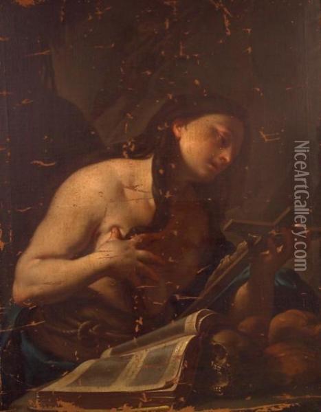 La Maddalena In Penitenza Oil Painting - Herman Saftleven
