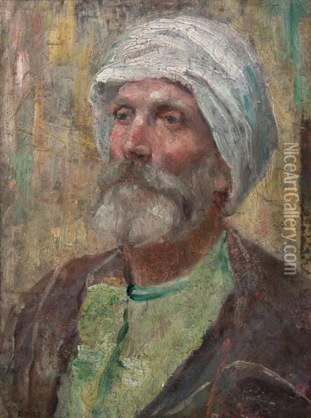 Portrait Of A Morroccan Man Oil Painting - Alphonse Etienne Dinet
