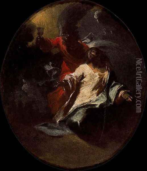The Agony of Christ in the Garden Oil Painting - Giuseppe Bazzani