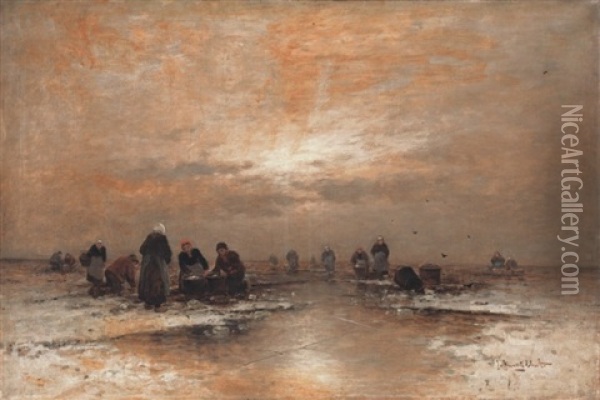 Winter Lights Oil Painting - Johann Jungblut