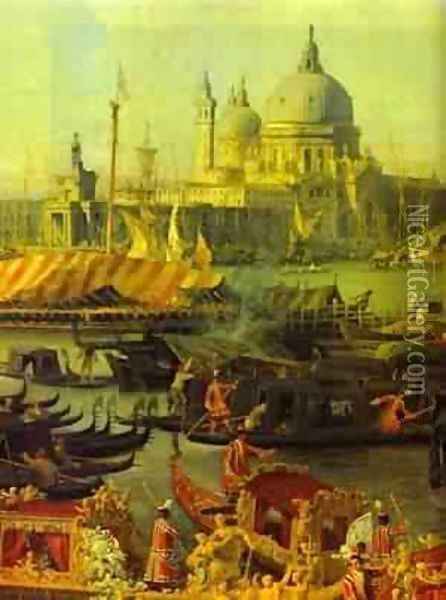 The Reception Of The French Ambassador In Venice Detail 1740 Oil Painting - (Giovanni Antonio Canal) Canaletto