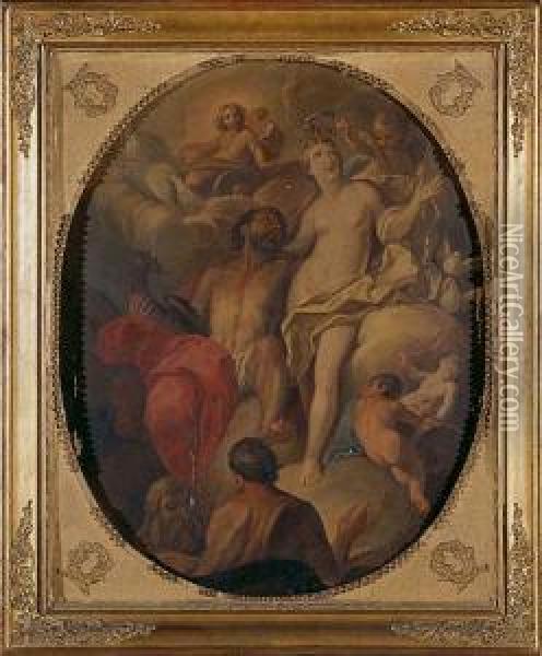 Jupiter Y Venus Oil Painting - Jose Vergara