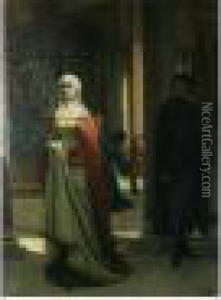Faust And Margaret Oil Painting - Frans Vinck