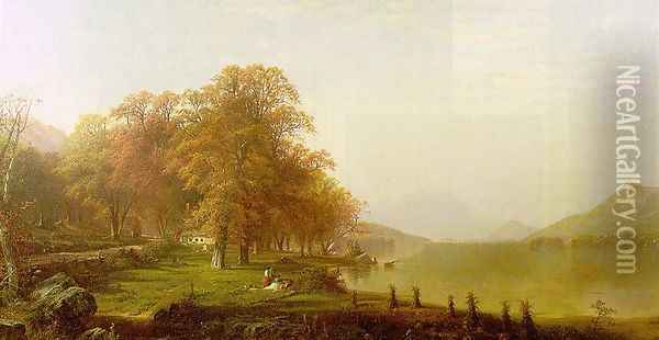Lake George 1868 Oil Painting - Alfred Thompson Bricher