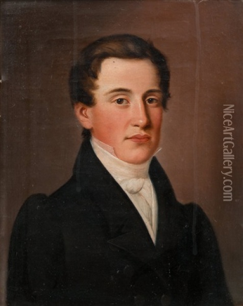 Portrait Of Carl Adolph Lemberg Oil Painting - Johan Erik Lindh