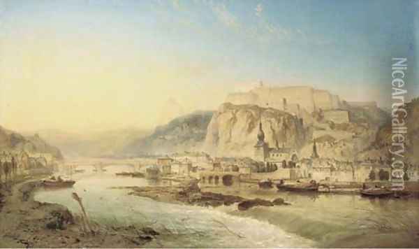View of Dinant, Belgium Oil Painting - James Webb