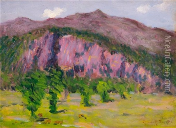 The Intervale, North Moat Mountain, Nh Oil Painting - Denman W. Ross