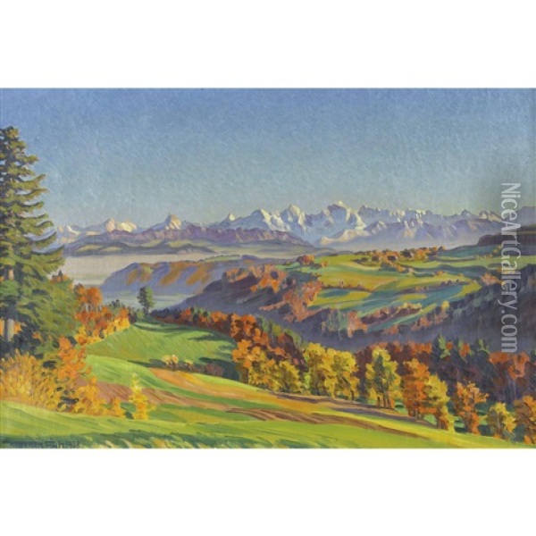 Herbst Im Barnerland Oil Painting - Waldemar Theophil Fink