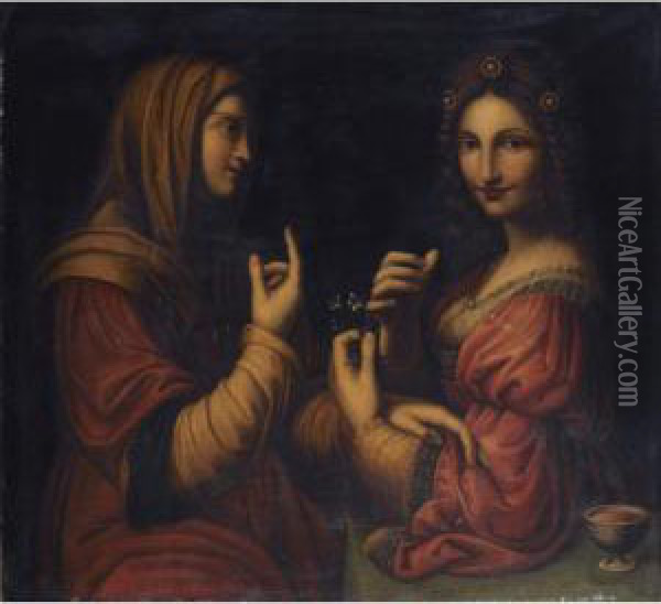 The Conversion Of The Magdalene Oil Painting - Bernardino Luini