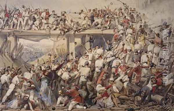 Storming of the Kashmire Gate Dehli 14th September 1857 Oil Painting - Matthew 