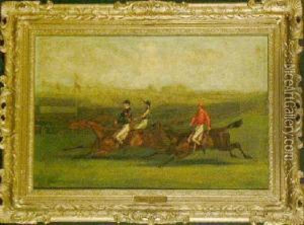 Racing Scene Oil Painting - Byron Webb