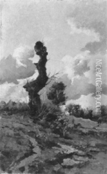Wolken Uber Hugeliger Landschaft Oil Painting - Theodore Baron