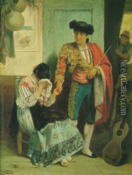 La Despedida Del Torero Oil Painting - Robert Kemm