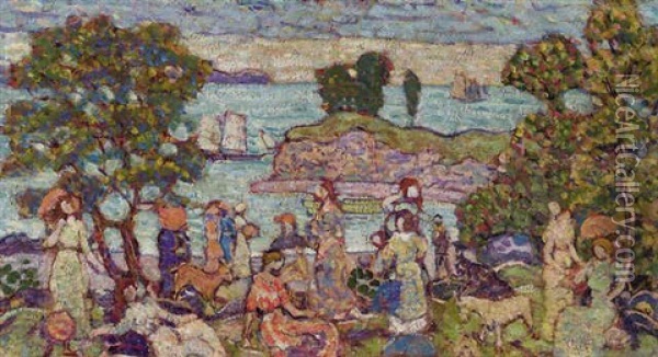 Outer Harbor (summer) Oil Painting - Maurice Prendergast
