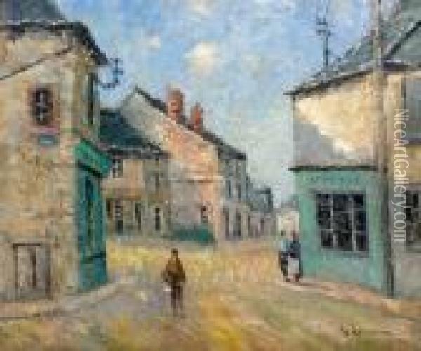 Rue De Village Oil Painting - Gustave Loiseau