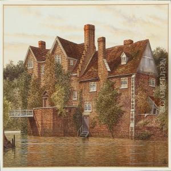 The Old Gedding Hall In Suffolk Oil Painting - James Lawson Stewart