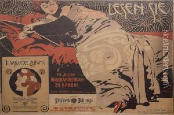 Poster For 'osterreichs Illustrierte Zeitung' Oil Painting - Koloman, Kolo Moser