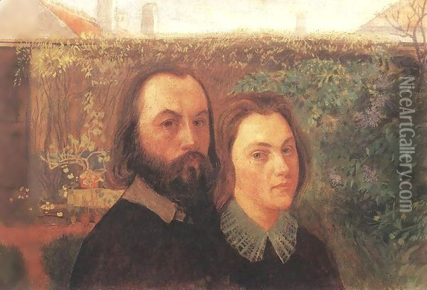 Double portrait 1907 Oil Painting - Robert Bereny