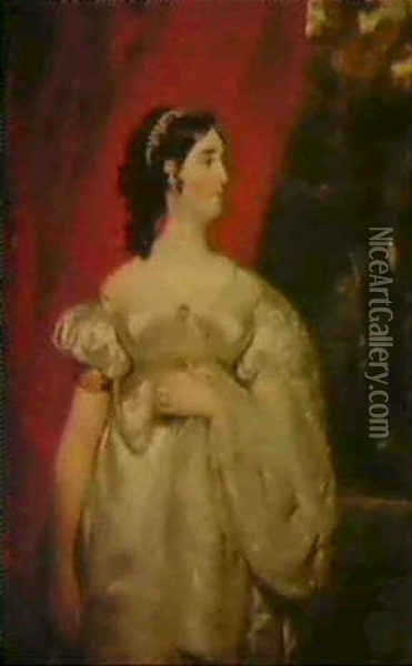 Portrait Of Mary Frances Purcell-fitzgerald Oil Painting - Thomas Phillips