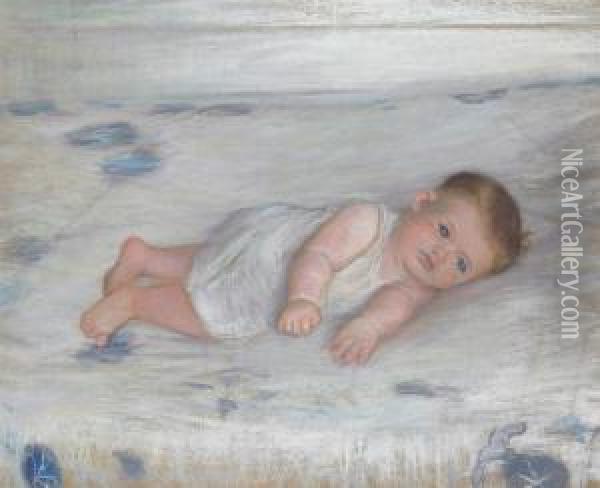 Baby Oil Painting - Lilla Calbot Perry