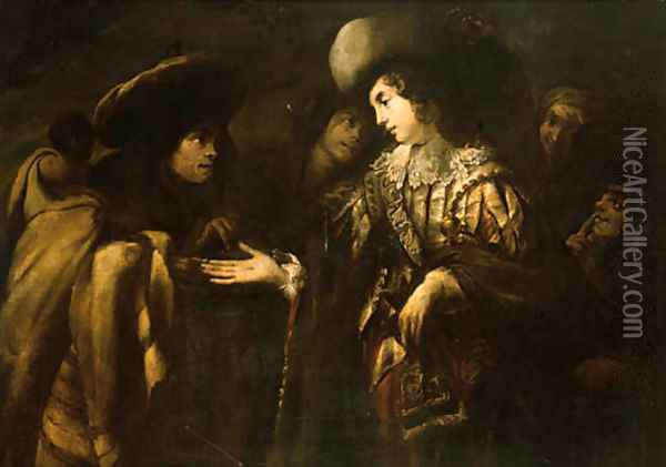 A Gypsy Fortune-teller Oil Painting - Jan Cossiers